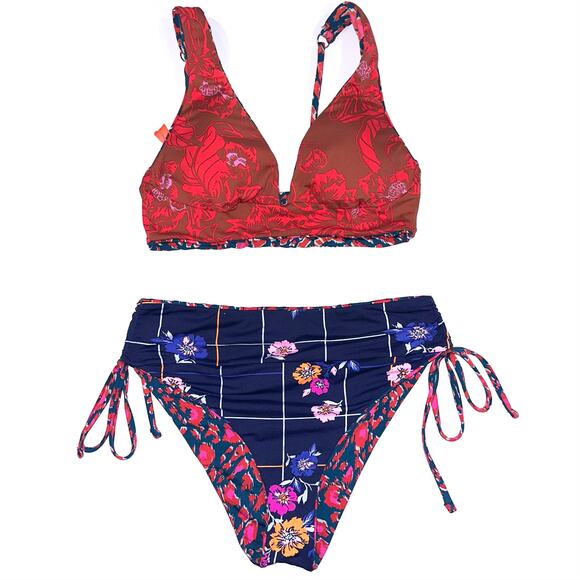 Maaji More Compassion Patricia Long Line Triangle Top + Bianca Bottom Size Large - Picture 9 of 16